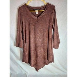 Elizabeth Blouse Tie Dye 3/4 Sleeve Women Tunic Small Ends Peak Ethnic Bohemian